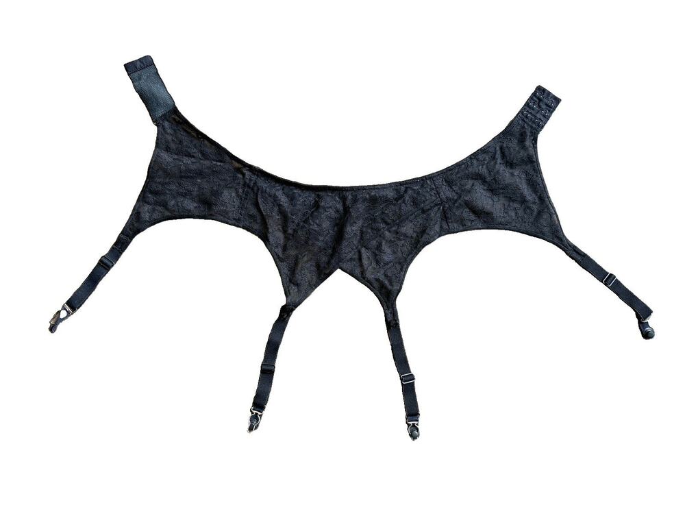 Vintage Radiant California Black Lace Garter Belt Bullock’s Wilshire Size 26 S